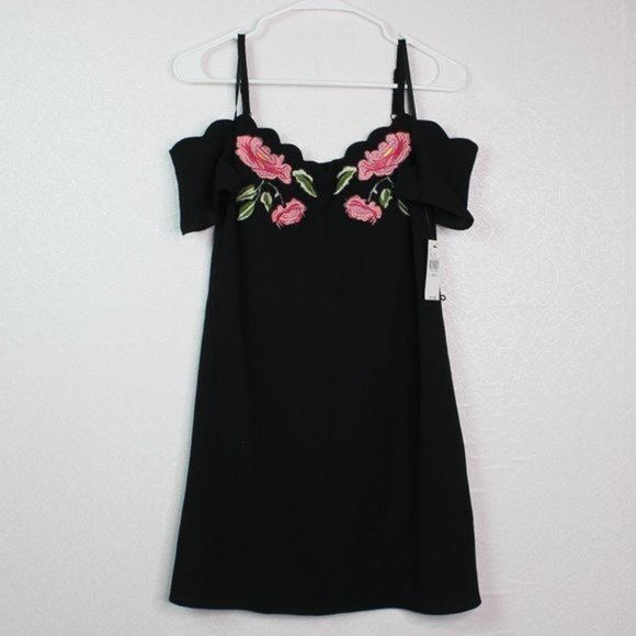 A. Byer Open Shoulder Floral Embellished D… - Picture 8 of 12